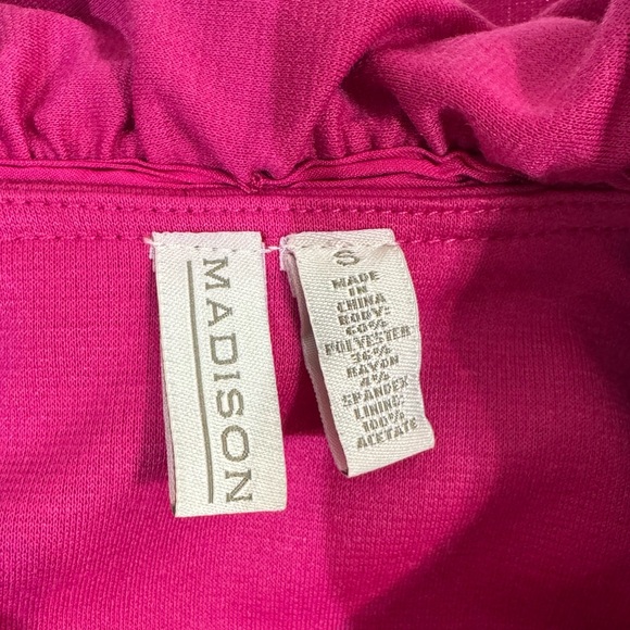 Madison Fuchsia Ruffled Blazer Small - Picture 5 of 9